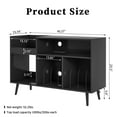 thumbnail image 2 of Record Player Stand with Charging Station, Vinyl Record Storage Cabinet, Turntable Stand, 2 of 8