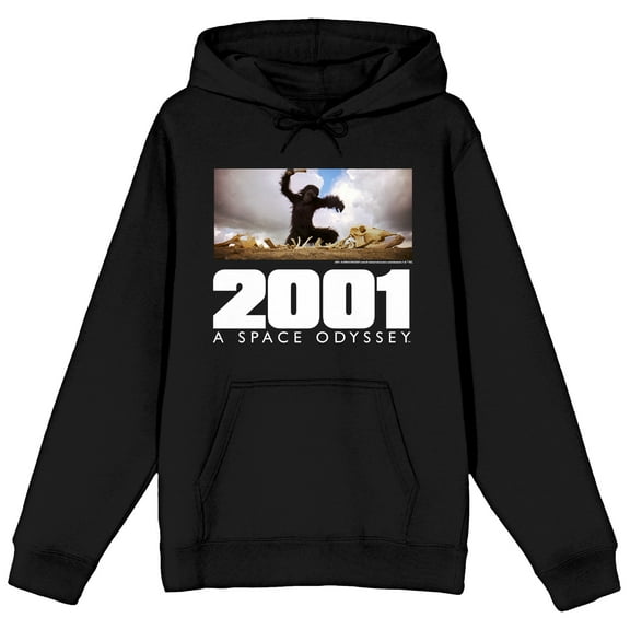 2001: A Space Odyssey Monkey on a Deserted Island Promo Art Men's Black Graphic Hoodie-Small