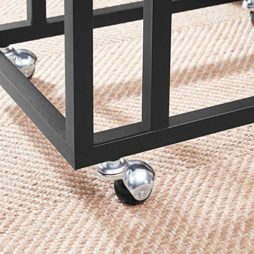 VASAGLE Vintage Snack Side Table Mobile End Table for Coffee