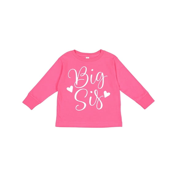 Inktastic Cute Big Sis Girls Announcement Girls Long Sleeve Toddler T-Shirt