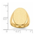 thumbnail image 5 of 14k Yellow Gold Brushed Polished Solid Back Mens Signet Ring Size 10 Ring for Men - 15.4 Grams, 5 of 6