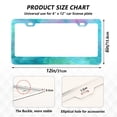 thumbnail image 2 of Aluminum License Plate Frame 2 Pack Car Exterior Accessory Car Tag Holder for Front Rear Plates Cars Decor Pastel Blue Dandelions, 2 of 7