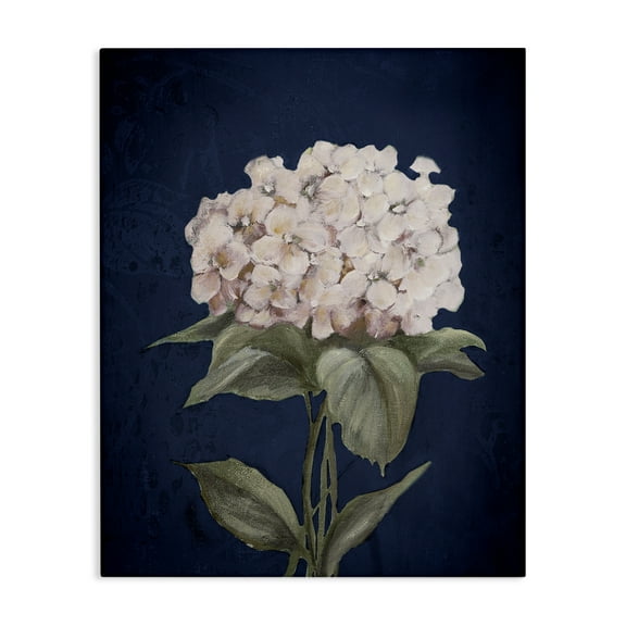 Stupell Industries Single Hydrangea Bloom Botanical & Floral Painting Gallery Wrapped Canvas Art Print Wall Art, 16 x 20