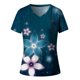 thumbnail image 4 of Blusa de manga corta con cuello en V informal para mujer a la moda, camisetas de verano Pompotops  hkajfhjk462062, 4 of 5