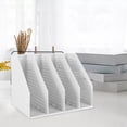 thumbnail image 6 of Magazine Desk Organizer File Organizer Holder Vertical Paper Foldable Letters Multi Compartment Sturdy Magazine File Organiser for Desktop D, 6 of 10