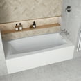 thumbnail image 3 of Streamline NAL-5540-WH 66 in. x 32 in. Acrylic Right-Hand Drain Alcove Bathtub in Glossy White With External Drain in Glossy White, 3 of 10