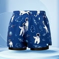 thumbnail image 3 of Boys Swim Trunks with Boxer Brief Liner Compression Swimming Shorts Stretchy UPF Quick Dry Swimsuit, 3 of 4