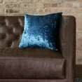 thumbnail image 2 of Mainstays Crushed Velvet Square Decorative Pillow, 18" x 18", Teal, 2 of 5