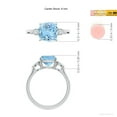 thumbnail image 5 of ANGARA Natural Cushion 1.95 ct Aquamarine & Diamond Engagement Ring in 925 Sterling Silver for Women (Size-8mm) | March Birthstone, Anniversary, Jewelry Gift for Women | Natural Aquamarine Ring, 5 of 9