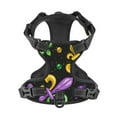 thumbnail image 4 of Picia Mardi Gras Carnival4 No-Pull Dog Harness Reflective Front Clip Vest with Handle,Step-in Air Dog Harness,Adjustable 2 Metal Rings 4 Buckles,Easy to Put on & Take Off Small, 4 of 9
