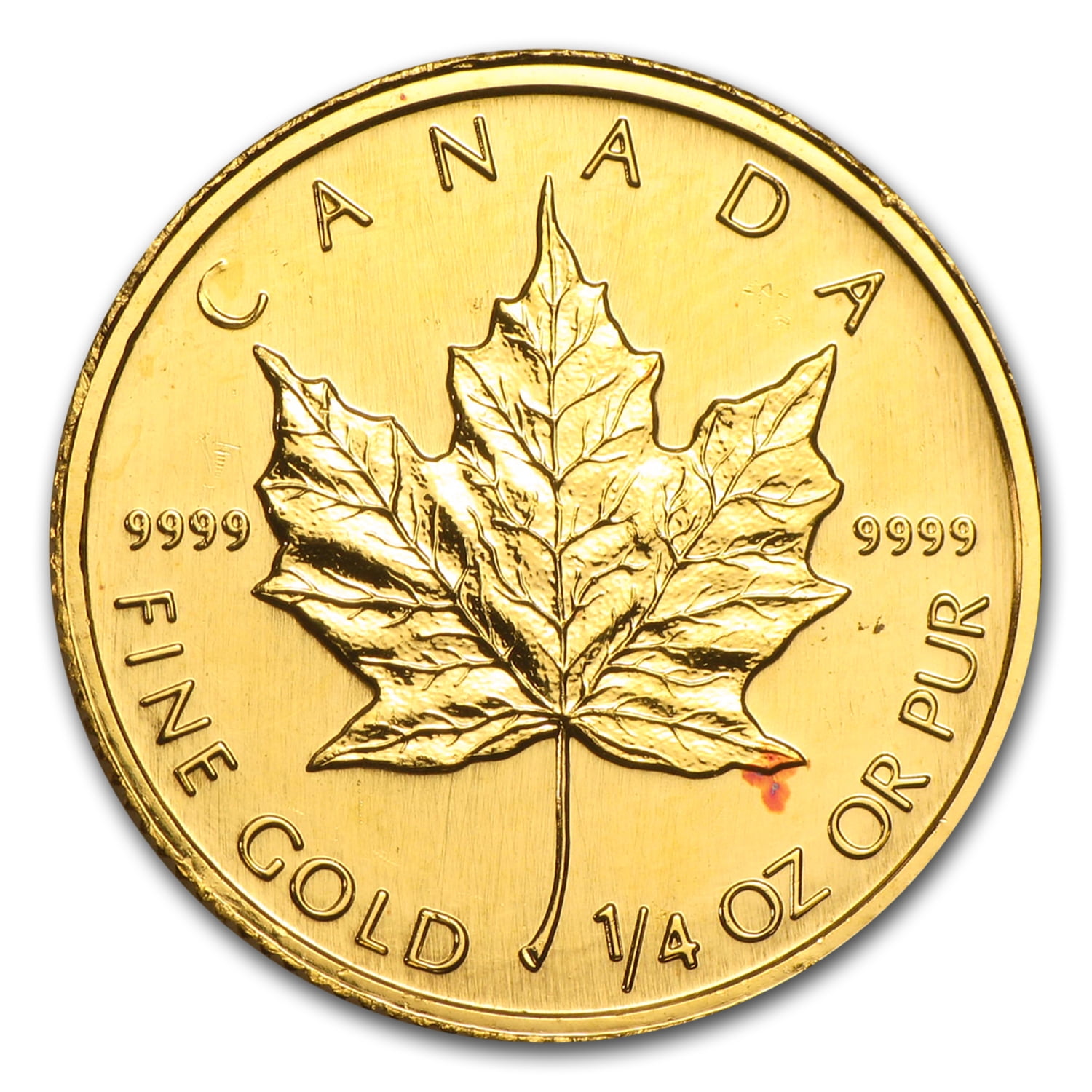 Royal Canadian Mint 1/4 oz Gold Canadian Maple Leaf (Abrasions