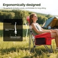thumbnail image 4 of Sophia & William Oversized Camping Chair Heavy Duty High Back Camping Chairs 500lbs Capacity Folding Lawn Chairs with Cup Holder, Portable for Outdoor, Beach and Picnic, Red, 4 of 8