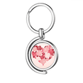 thumbnail image 1 of Coeur en Forme de Roses Saint Valentin Jour Tournant Porte-Clés Porte-Clés en Métal, 1 of 2