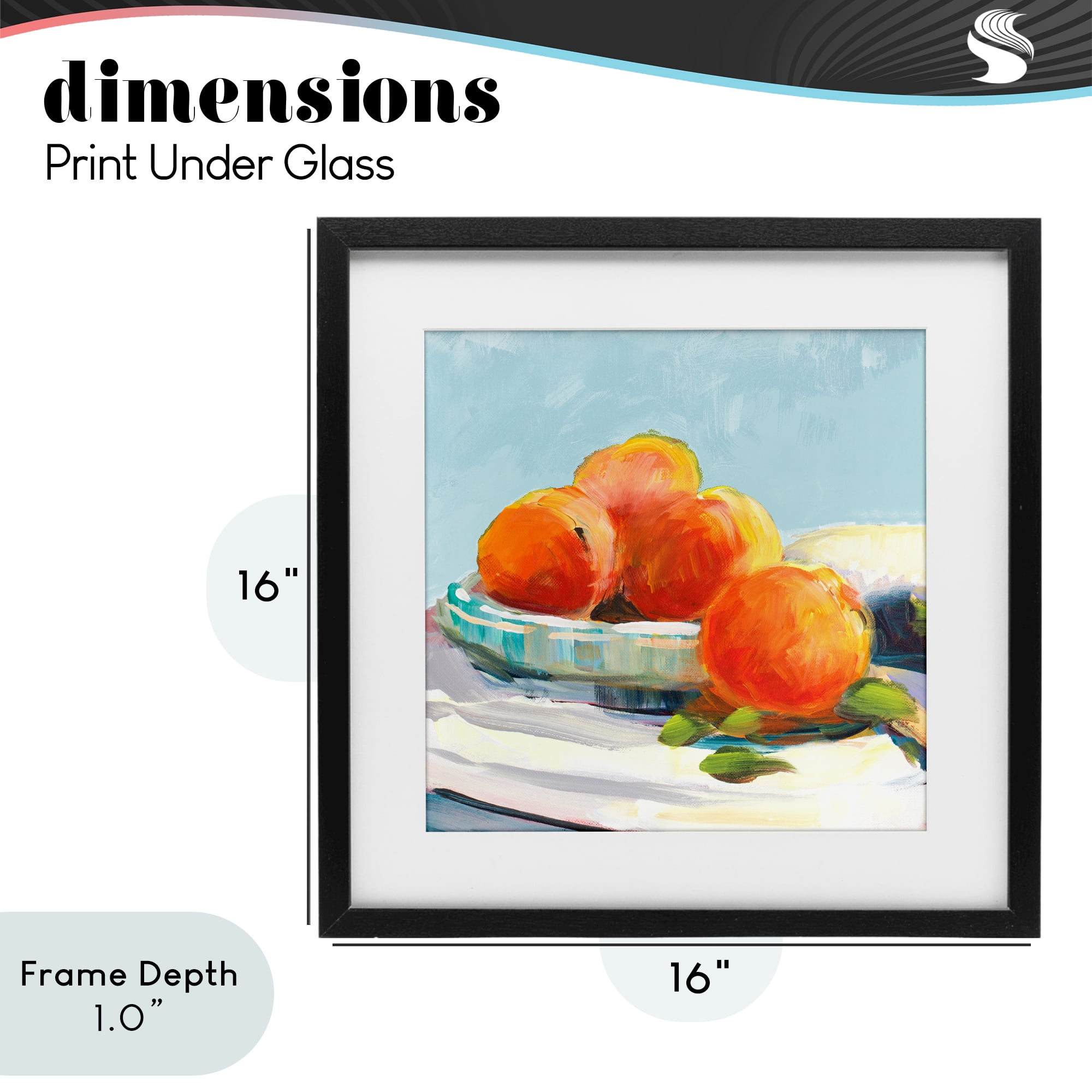 Stupell Industries Citrus Plantation Still Life Black Framed Print Under Glass, design by Jane Slivka