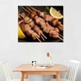 thumbnail image 2 of PIKWEEK  Yakitori Japanese Chicken Barbecue skewers Wall Decor Print on Canvas Modern Artwork Living Room Bedroom Painting Art Wall 20x16in, 2 of 4