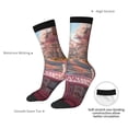 thumbnail image 4 of KLL Vintage Pink Drive View Print Cool Socks Men's Women's Crew Socks Funny Crazy Novelty Stockings, 4 of 6