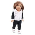 thumbnail image 4 of A-Waroom 18" Doll Clothes Set Includes Plush Hoodie Outfit and Pants Cute Animales Pajamas for 43 CM Doll, 4 of 6