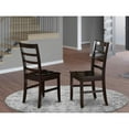 thumbnail image 2 of East West Furniture Parfait 11" Wood Dining Chairs in Cappuccino (Set of 2), 2 of 6