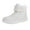 White, variant on Darzheoy 7-12 Toddler Baby Boys Girls High Tops Ankle Sneakers Soft Anti-Slip Sole Leather Moccasins Infant Newborn Prewalker First Walking Crib Shoes