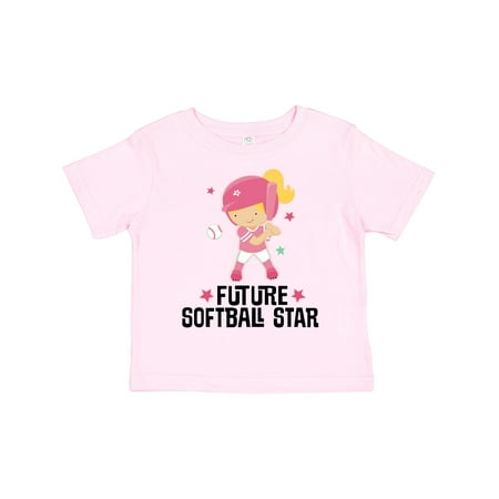 

Inktastic Future Softball Star Girl Gift Toddler Toddler Girl T-Shirt