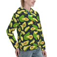 thumbnail image 6 of Wukai Fresh Avocado Print Womens Hoodies Fleece Sweatshirts Long Sleeve Sweaters Pullover Fall Outfits Winter Clothes-X-Large, 6 of 7