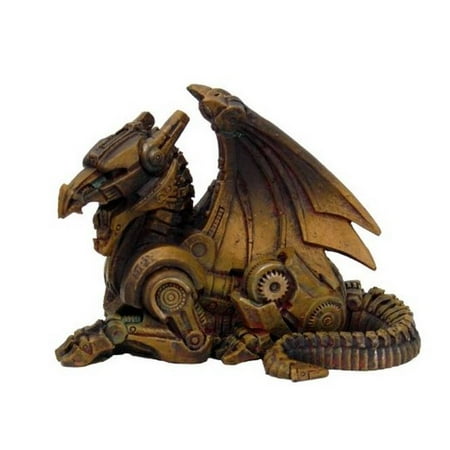 Gears and Metal Robot Steampunk Dragon Fantasy Figurine