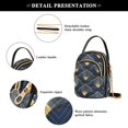 thumbnail image 4 of FORMRS Crossbody Bag for Women Quilted Travel Shoulder Cell Phone Purse with Chain Strap Handbag, Elegance Art Pattern, 4 of 7