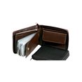thumbnail image 3 of Genuine Leather Wallet, Zipper Closure - Measures 9 1/2" Long x 3 1/2" Wide Open, Brown, 3 of 4