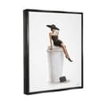 thumbnail image 3 of Stupell Industries Trendy Black Dress Fashionable Woman Graphic Art Jet Black Floating Framed Canvas Print Wall Art, Design by Ziwei Li, 3 of 6