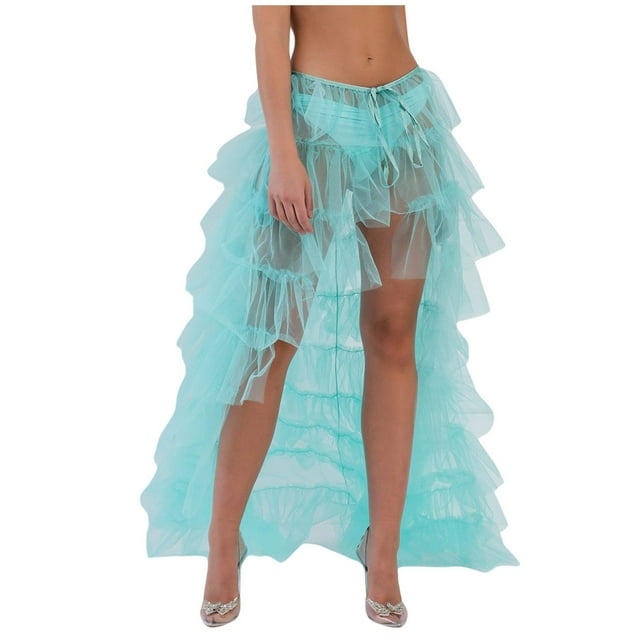 Jupes à Franges pour Femmes Jupes de Tennis pour Femmes Jupe de Lit en Denim pour Femmes Jupe de Lit Ajustable Jupe de Roulotte Jupe de Jupe pour Dames Mode Décontractée Queue Fluide en Maille Plissée Jupe Taille Haute Décontractée Bleu Taille Unique