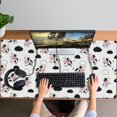 thumbnail image 4 of Long Mouse Pads for Desk,White Cow Cloud Pattern Desk Mats on Top Of Desks, Desk Mouse Pad Extra Large with 3mm Non-Slip Base and Stitched Edge for Gaming,Office,Work,Home 47.3"x23.6", 4 of 6