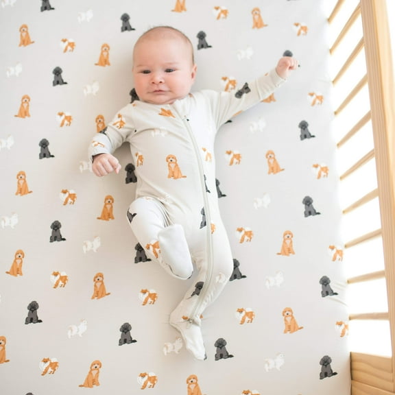 Kyte Baby Zippered Footie in Fluffy Dog