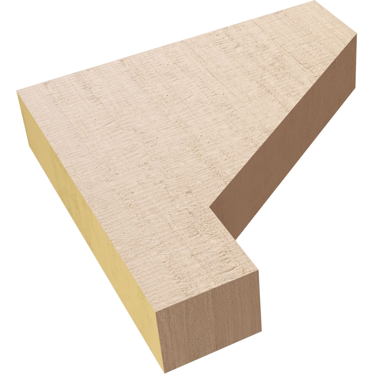 2"W x 10"D x 10"H Thin Clemmons Rough Cedar Woodgrain TimberThane Corbel, Primed Tan