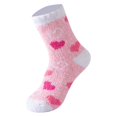 thumbnail image 4 of Likimi Fuzzy Fleece Socks For Men And Women Hearts Print Winter Warm Soft Casual Socks Size One Size, 4 of 4