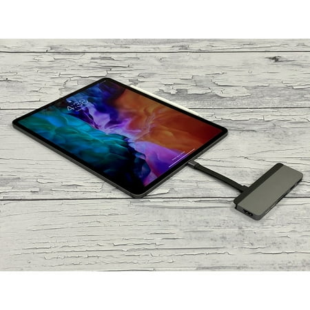 Hyper - DUO 7-Port USB-C Hub - USB-C Docking Station for Apple MacBook Pro and Air - Silver