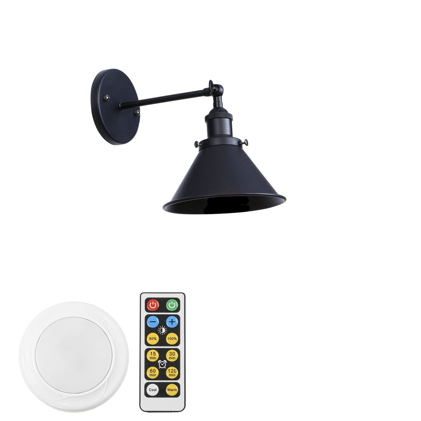 FSLiving Timer Battery Remote LED Dimming 100 Lumens Adjusted Angle