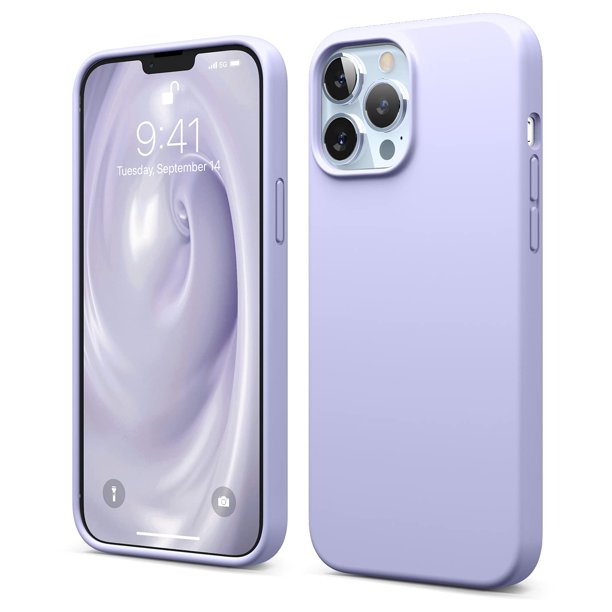 Funda de silicona líquida Elago para iPhone 13 Pro Max, color malva