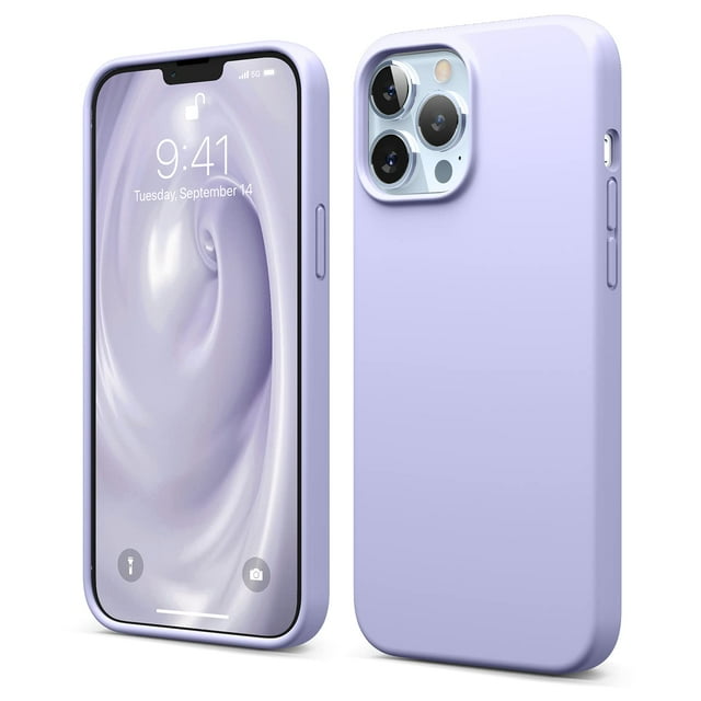 Funda de silicona líquida Elago para iPhone 13 Pro Max, color malva