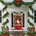 thumbnail image 4 of Seyotauo Christmas Door Cover Decoration Front Door Backdrop Window Cover House Santa Christmas Tree Snowman Outdoor Sign for Home Wall Indoor Party Decorations 80 x 36 Inch, 4 of 6