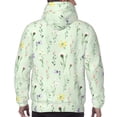 thumbnail image 7 of Xecao Wildflower Watercolor 5 Pattern Men's Adult Pullover Hoodie,Hooded Sweatshirt-Large, 7 of 7