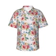 thumbnail image 2 of Goofa Rose Flowers Hawaiian Shirt for Men, Unisex Summer Beach Casual Short Sleeve Button Down Shirts,Aloha Tropical Floral print shirt-Small, 2 of 9