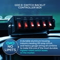 thumbnail image 4 of Ultra Bright Lightz 1100 6-Switch Backlit Controller Box | Emergency Vehicle Strobe Warning Lights | Siren | Speaker, 4 of 4