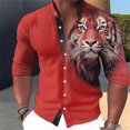 thumbnail image 1 of Camisa de solapa con botones y manga larga para hombre, moda urbana retro de verano, diseños de diseñador para hombre, ropa cómoda, 1 of 6