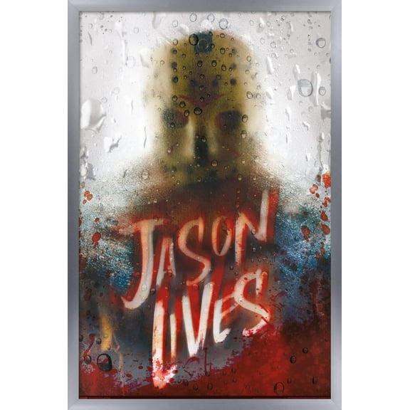 24X36 Friday The 13Th - Jason Lives Wall Poster, 24" x 36", Framed