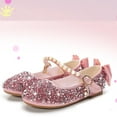 thumbnail image 4 of ZACPNCV Girls Dress Shoes Mary Jane Flower Girls Shoes Cute Princess Low Heels for School Wedding Party Pink 6-6.5 Years, 4 of 9
