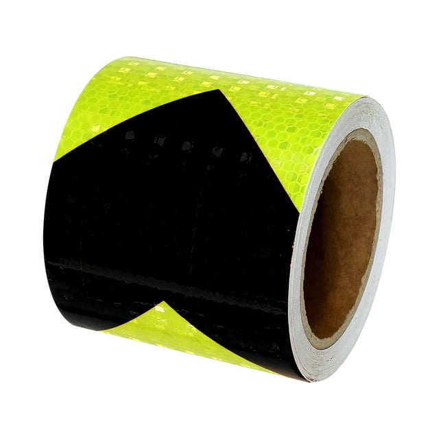 Unique Bargains Reflective Tape, 4'x33FT Waterproof High Visibility Warning Tape, Yellow-black