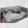 thumbnail image 5 of Philodendron Soft Flannel Fleece Blanket, Realistic Monstera Deliciosa Dark Green Leaves on Plain Background, Cozy Plush for Indoor and Outdoor Use, 50" x 70", Laurel Green Emerald, by Ambesonne, 5 of 5