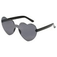 thumbnail image 2 of Ohmyroo Heart Shaped Rimless Sunglasses Transparent Candy Color Frameless Glasses For Outdoor And Daily Fashion Accessory, 2 of 3