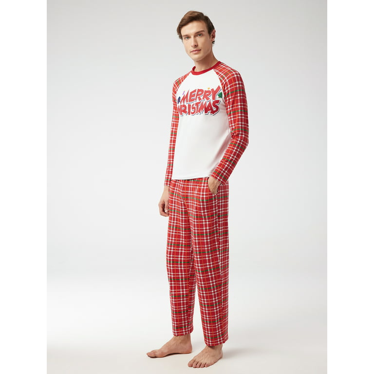 SIORO Soft Pajamas for Men Flannel Cotton Plaid Pajama Sets Long Sleeve  Sleepwear Loungewear,Christmas Red and Green Plaid,Large : :  Clothing, Shoes & Accessories