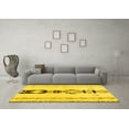 thumbnail image 3 of Ahgly Company Machine Washable Indoor Rectangle Solid Yellow Modern Area Rugs, 4' x 6', 3 of 4